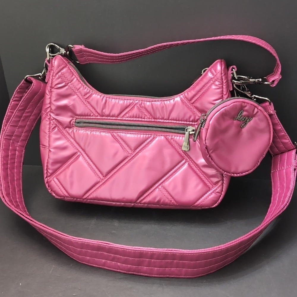 Lug Curtsy Mini Metallic Orchid Crossbody Bag.